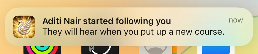 Notification: Aditi Nair started following you
